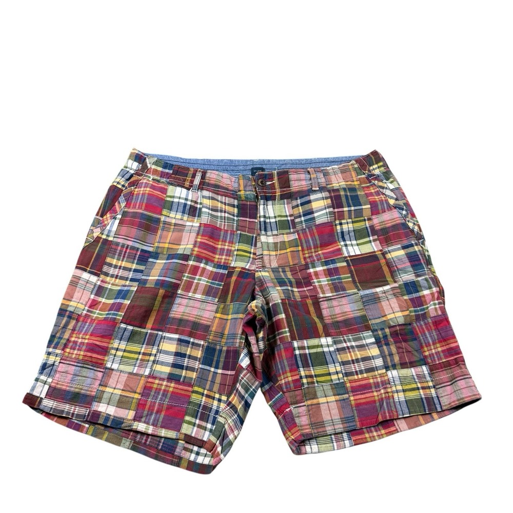 Polo Ralph Lauren Madras Patchwork Cotton Shorts Mens 40 Multicolor Drawstring